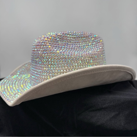 Urban Outfitters Mirrored Cowboy Hat Rhinestone Crystal Western Festival Hat